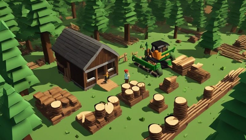 roblox lumber harvesting game