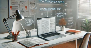 How to create an article semantic content brief